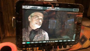 On the set of The Last Shoot Out