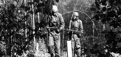 Aleksandr Mezentsev and Andrey Gribushin in The Dawns Here Are Quiet (1972)