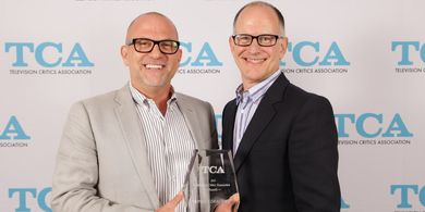 Randy Barbato and Tom Campbell at an event for RuPaul's Drag Race (2009)