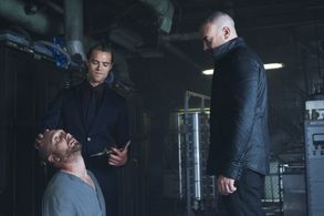 Alan Van Sprang, Christian Bako, and Jordan Hudyma in Shadowhunters (2016)