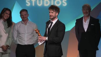 Neal McDonough, Sara Seyed, Roman Medjanov, and David Helling