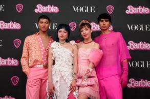 Brodie Townsend, James Majoos, and Chloe Hayden at an event for Barbie (2023)