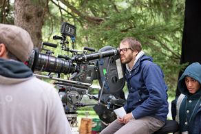 Sean Durkin and Jody Lee Lipes on the set of Martha Marcy May Marlene