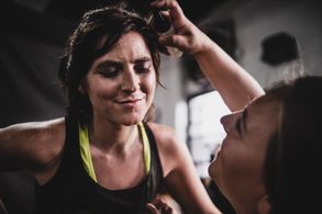 Marzy Hart on the set of Jones