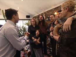 Jai Rodriguez, Ted Allen, Thom Filicia, and Carson Kressley in Queer Eye (2003)