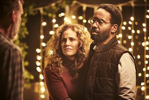 Amy Brenneman, Christopher Eccleston, and Kevin Carroll in The Leftovers (2014)