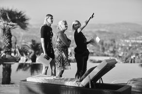 On set with my talented team: Cinematographer Halyna Hutchins and Production Designer Yana Veselova