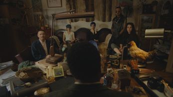 Fred Armisen, Cassandra Ciangherotti, Bernardo Velasco, Ana Fabrega, and Julio Torres in Los Espookys (2018)