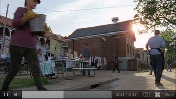 The Walking Dead S7:E2 The Well This is me walking across frame with pail. 