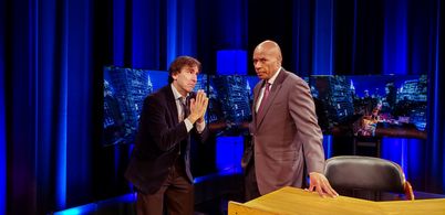 Anthony Aibel with Emmy-winning former CNN anchor/actor Tony Harris