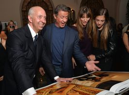 Sylvester Stallone, Jennifer Flavin, Benedikt Taschen, and Sistine Rose Stallone