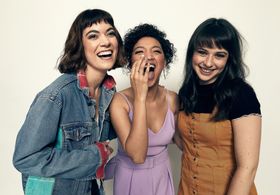 J.J. Nolan, Gabrielle Elyse, and Mary Nepi at an event for Snatchers (2017)