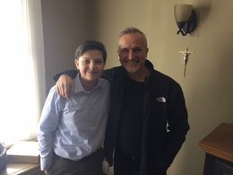 Dodge with director, Stefan Pleszczynski, on the set of Frequency