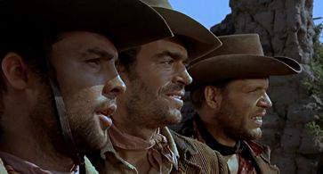 Jack Elam, Neville Brand, and James Westmoreland in The Last Sunset (1961)