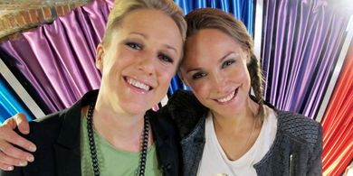 Carina Berg and Kajsa Bergqvist in Bergs bärbara talkshow (2013)