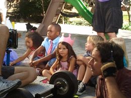 Kayla Madison on set for 