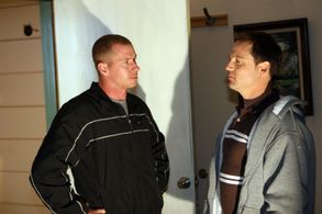 J Michael Briggs and Canyon Prince on the set of The Romantic Foibles of Esteban