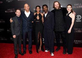 Elijah Wood, Vin Diesel, Isaach De Bankolé, Ólafur Darri Ólafsson, Ciara, and Rose Leslie at an event for The Last Witch