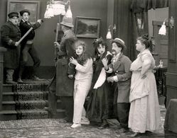 Bebe Daniels, Dee Lampton, Harold Lloyd, 'Snub' Pollard, Blanche White, and May White in Luke Laughs Last (1916)