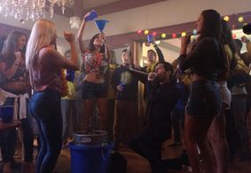 Tom Ellis, Merren McMahon, and Veronica Bretton in Lucifer (2016)