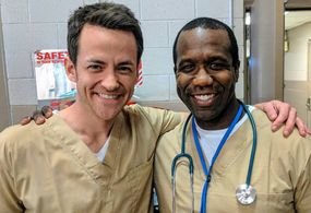 Myself and Ryan King on set.