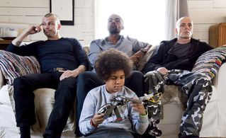 Peter Franzén, Jasper Pääkkönen, Jani Toivola, and Yusufa Sidibeh in Heart of a Lion (2013)