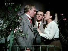 Eduard Cupák, Dana Medrická, and Jirí Plachý in Mesíc nad rekou (1953)