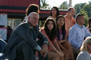 Kelly AuCoin, Kylie Liya Page, and Ella Rubin in The Girl from Plainville (2022)