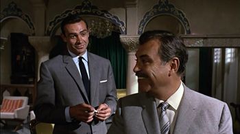 Sean Connery and Pedro Armendáriz in From Russia with Love (1963)