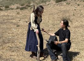 Abby directing 'Dig The Bones'