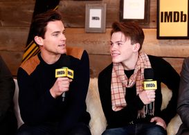 Matt Bomer and Josh Wiggins at an event for Walking Out (2017)