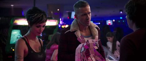 Ryan Reynolds, Morena Baccarin, and Justyn Shippelt in Deadpool (2016)