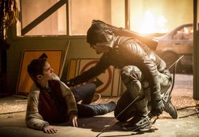 Stephen Amell and Jack Moore in Arrow (2012)