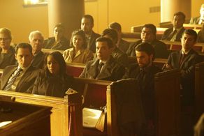 Conrad Ricamora, Matt McGorry, Aja Naomi King, Jack Falahee, Behzad Dabu, and Nohely Quiroz in How to Get Away with Murd