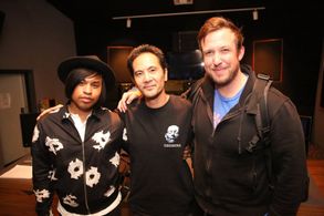 Sean Sprawling (left) with Director & Practical Effects Master Hiroshi Katagiri (middle) and 