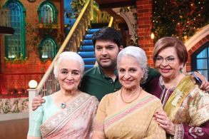 Helen, Asha Parekh, Waheeda Rehman, and Kapil Sharma in The Kapil Sharma Show: Old is Gold (2019)