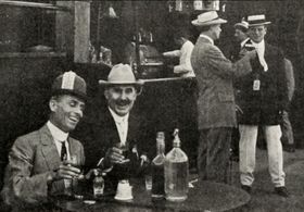 Gilbert M. 'Broncho Billy' Anderson, Augustus Carney, Fred Church, Albert Macklin, and Harry Todd in Tag Day (1909)