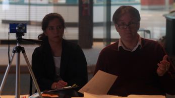 Dreia Ong and Matt Nicholas in Upstaged