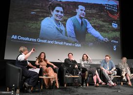 Anna Madeley, Nicholas Ralph, Rachel Shenton, Melissa Gallant, and Callum Woodhouse in All Creatures Great and Small (20