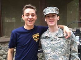 William Leon and Ethan Cutkosky on the set of Shameless