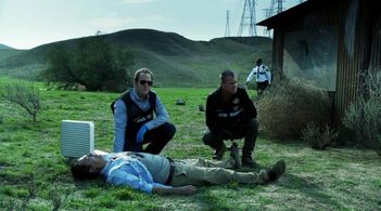 George Eads, Zeus Mendoza, and David Berman in CSI: Crime Scene Investigation (2000)