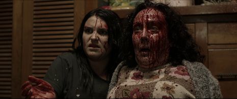Rima Te Wiata and Morgana O'Reilly in Housebound (2014)