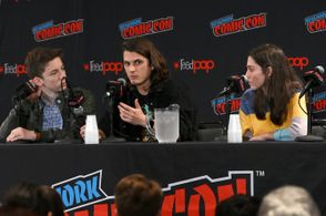 Andrew Barth Feldman, Gabi Carrubba, and Alex Boniello at an event for Dear Evan Hansen (2021)