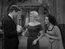 Yvonne De Carlo, Pat Priest, and Charles Robinson in The Munsters (1964)