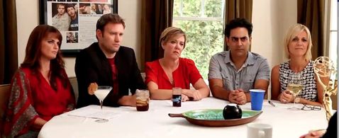 Bitter Party of Five (from l to r): Mary Birdsong, Greg Cromer, Romy Rosemont, Jason Antoon, Tricia O'Kelley. Photo by M