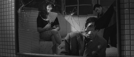 Shinsuke Ashida, Keisuke Noro, and Midori Ishizuka in Voice Without a Shadow (1958)