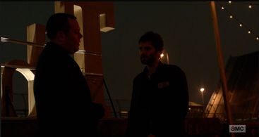 Michael Gladis and Jim Sturgess in Feed the Beast (2016)