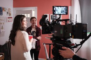 On set of It Happened One Weekend