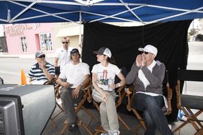 Pamela B. Green on set for her short Compact Only