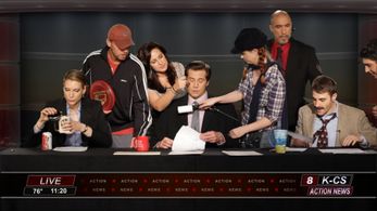 Paul Lauden, Catherine Christensen, Ben Whitehair, Octavio Quilichini, and Jose Antonio in Channel Surfing (2012)